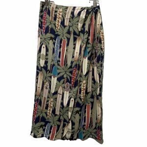 Reyn Spooner Skirt Womens Surf Board Palms Hawaiian WrapTropical XS / S